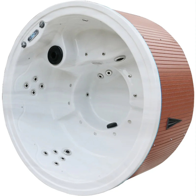 5~6 গোলাকার হট টব আউটডোর বাথ স্পা টব 2.5HP পাম্প 2-স্তরের ধাপ