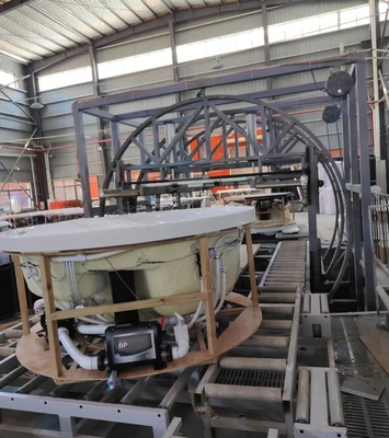 5~6 গোলাকার হট টব আউটডোর বাথ স্পা টব 2.5HP পাম্প 2-স্তরের ধাপ