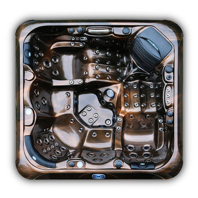M-780D 5 ব্যক্তি হট টাব এক্রাইলিক সাদা মার্বেল Balboa কন্ট্রোল সিস্টেম ম্যাসেজ বাথটাব ঘূর্ণি